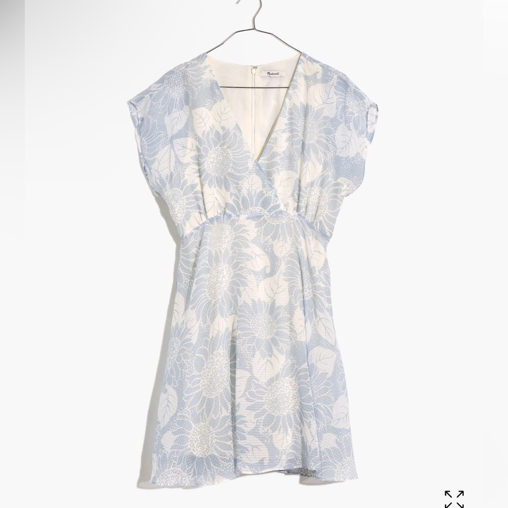 NWT Madewell Crossover Mini Dress In Sunflower Size 2